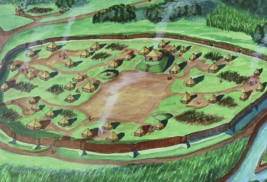 Diagram of settlement that used to be at Sellars Farm.